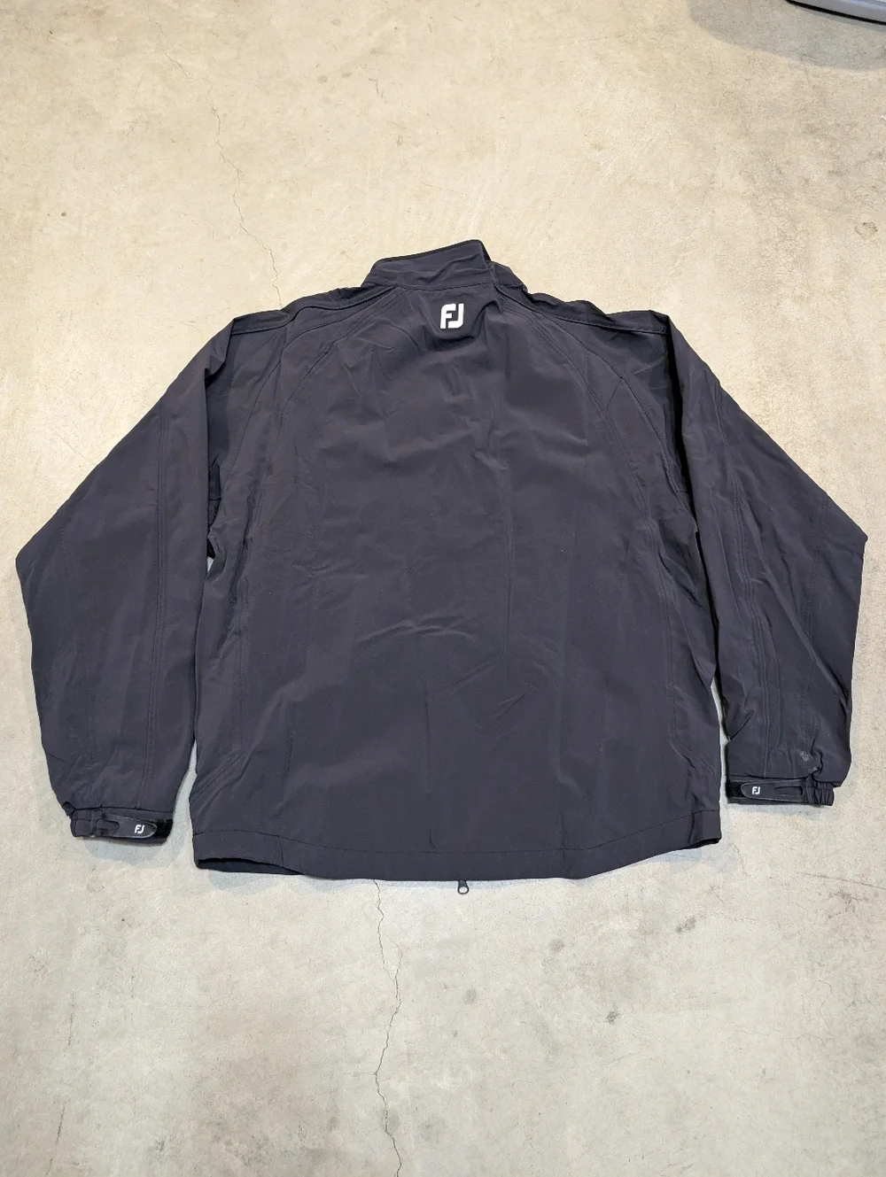 FootJoy Tour Collection Mens L Black Full-Zip Windbreaker Jacket Flaw Company